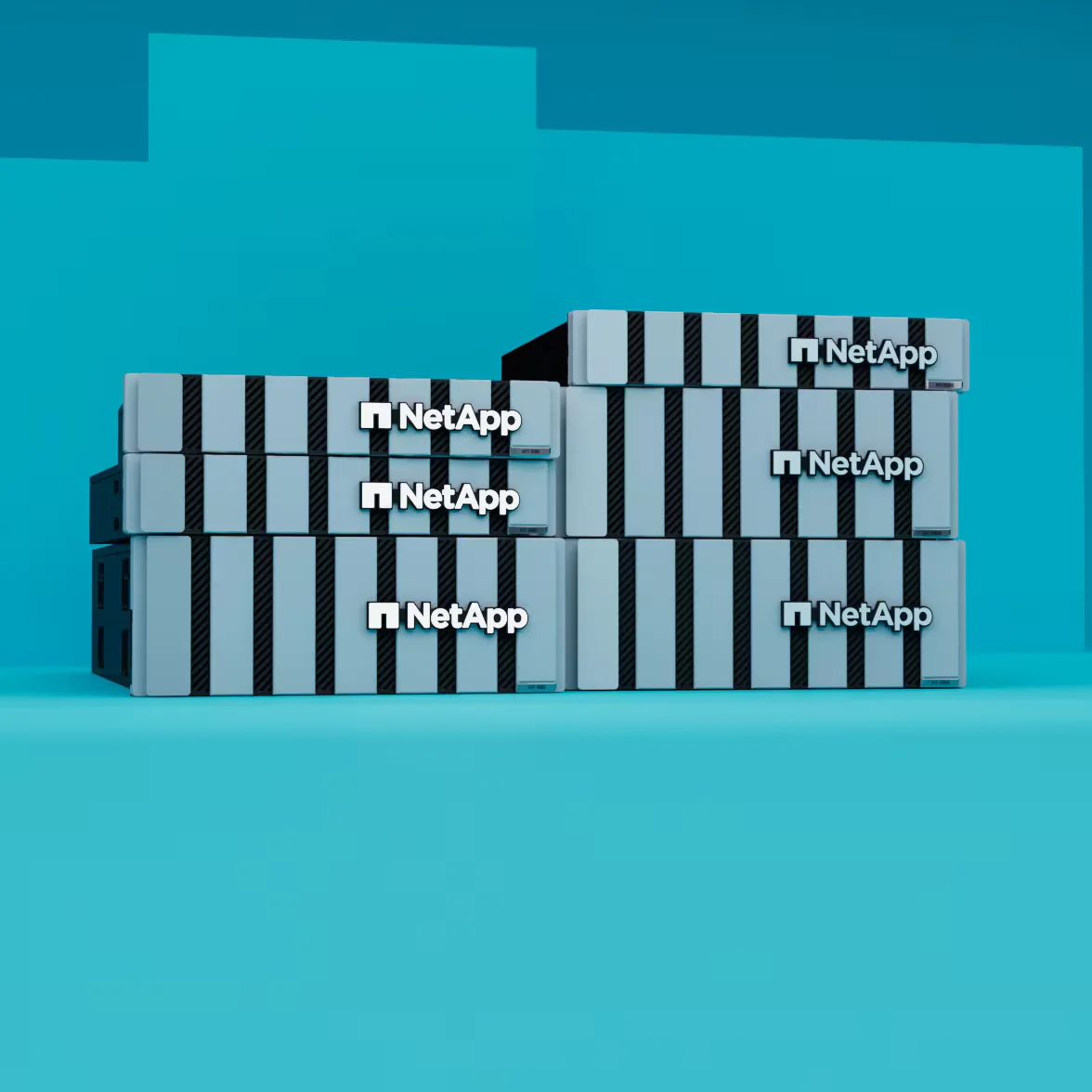 NetApp AFF all-flash storage array, symbolic of enterprise storage at ClearMedia